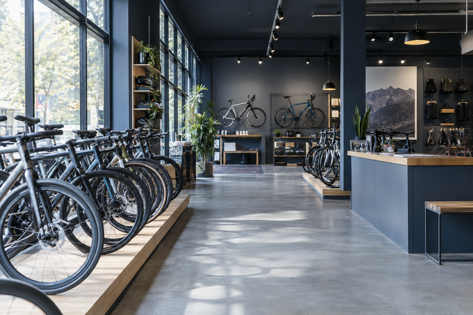 Imagen conceptual de una tienda de bicicletas